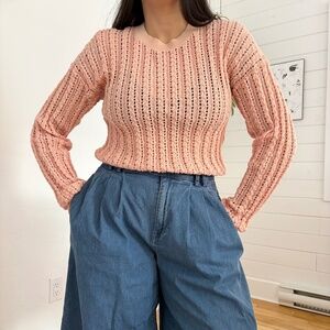 Courrèges Paris open knit sweater